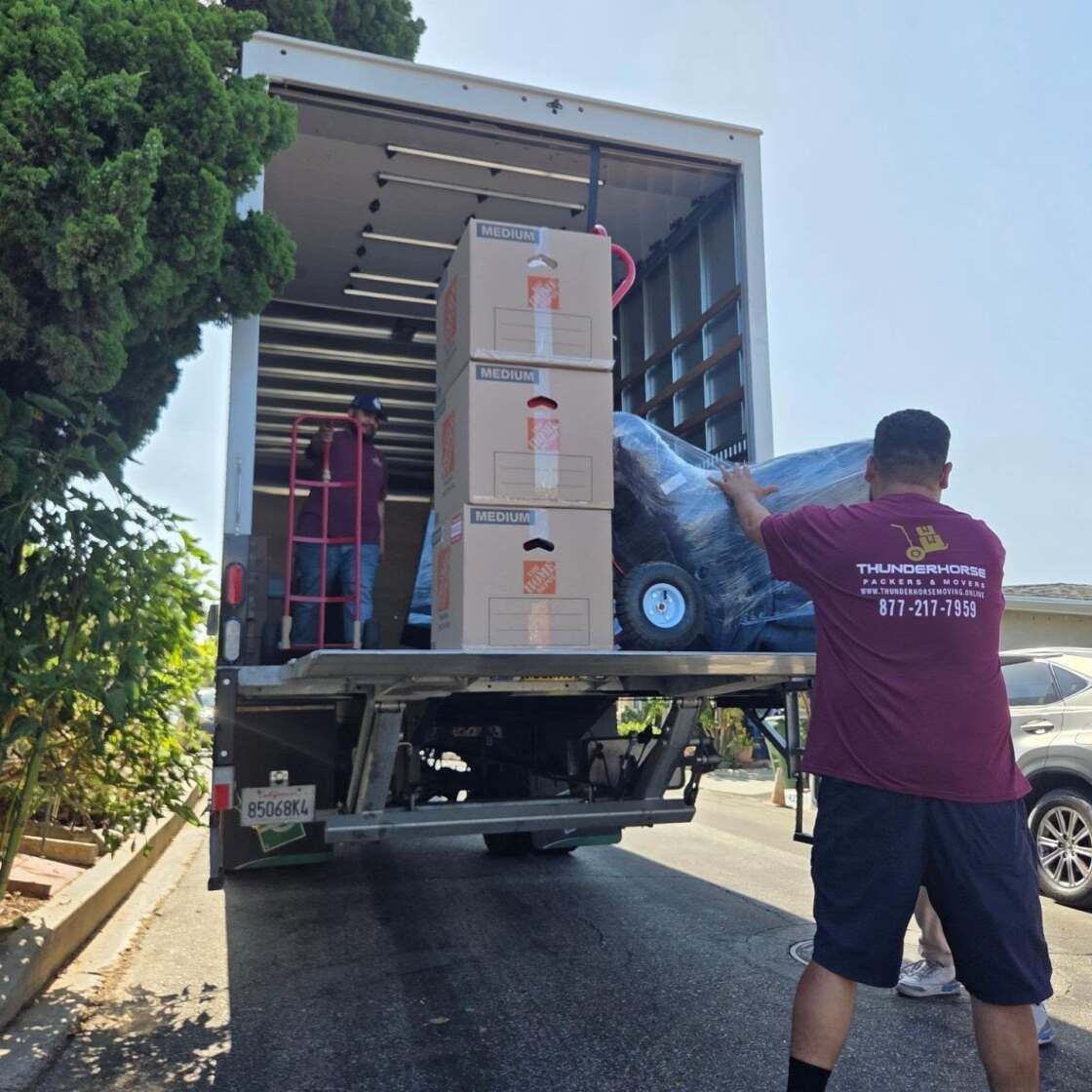 Thunderhorse truck moving a family from Los Angeles to Santa Barbara.
