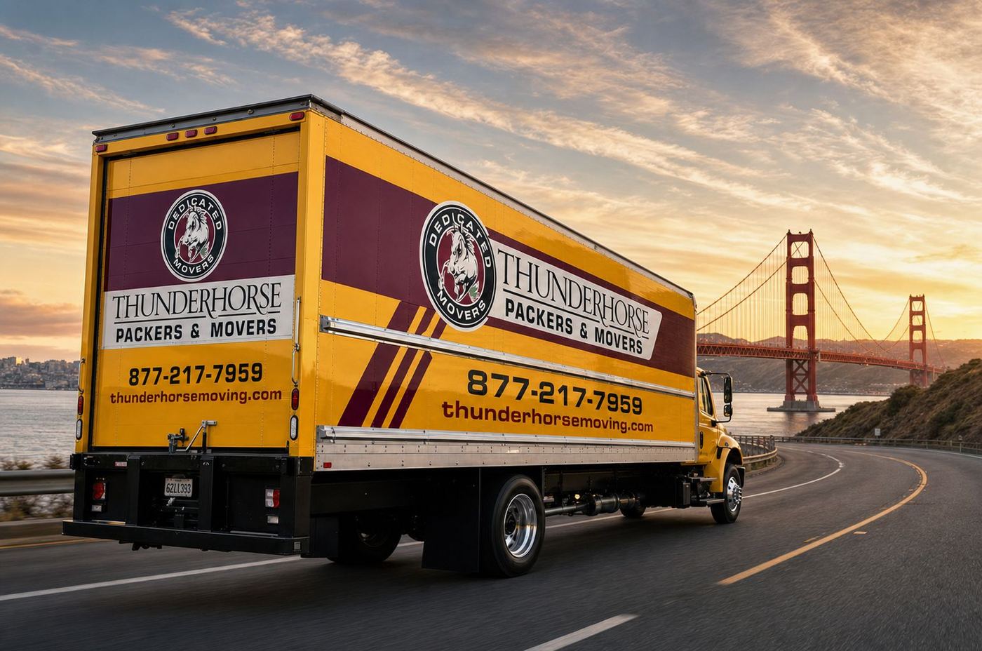 Thunderhorse truck moving a family from Los Angeles to San Francisco.